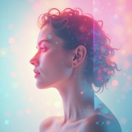 Double-Exposure Entwined Elegance