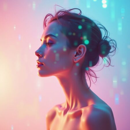 Double-Exposure Entwined Elegance