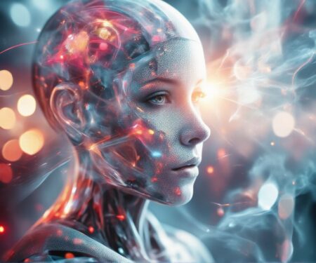 Double Exposed Mechanical Cogs Robot Illustration 13 Double Exposure Double Exposed Mechanical Cogs Robot Illustration