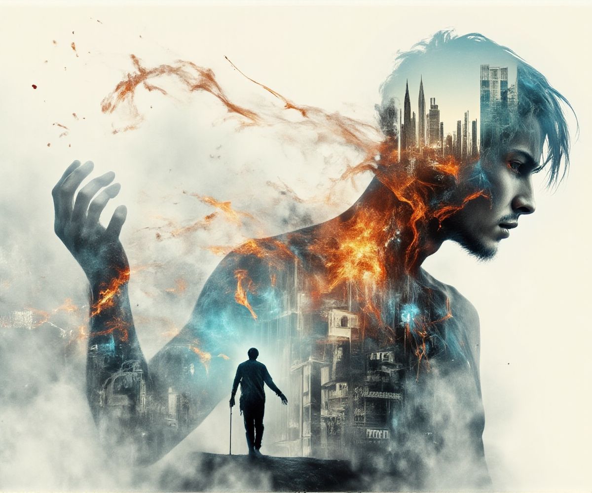 Neumorphism double AI Art, Stunning Creation