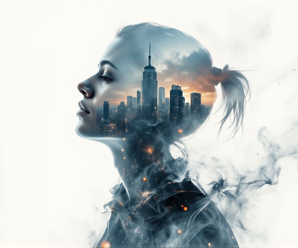 Neumorphism double AI Art, Stunning Creation