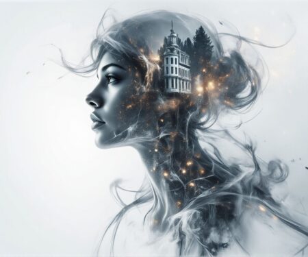 Neumorphism double AI-Powered Neomenhanced Digital Illustration