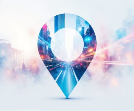 Neumorphism double Double Exposed Blue Obsidian Digital Illustration