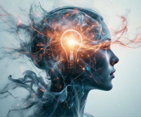 Neumorphism double AI-Powered Neomenhanced Digital Art