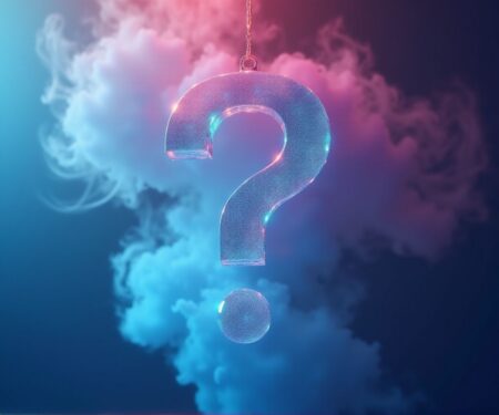 Neumorphism double Double Exposed Question Mark