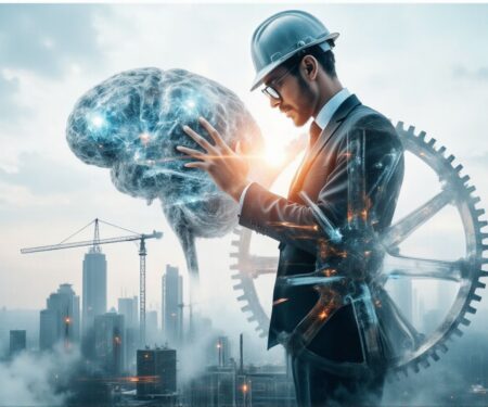 Neumorphism double Double Exposed BusinessmenThis rapid few